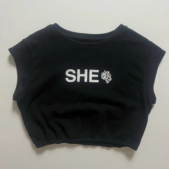 Darc Sport She Crop Top, Black, Size L - Picture 1 of 5